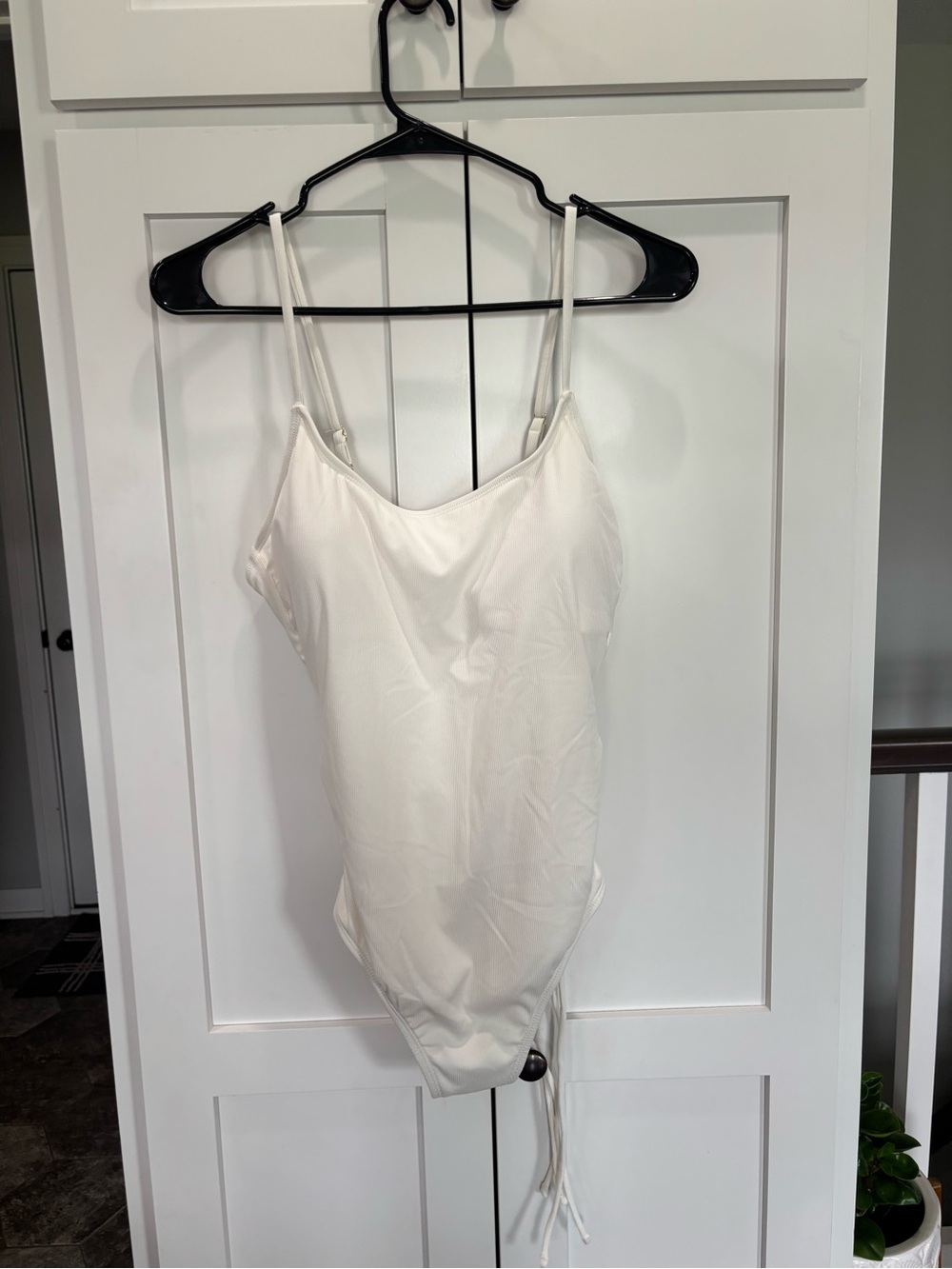 Target Off-White One-Piece Swimsuit with Thin Straps